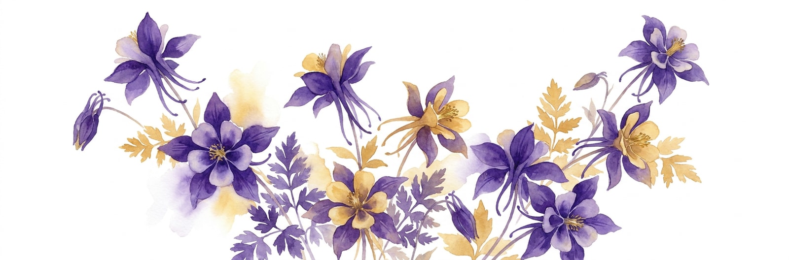 Colorado state flower illustration