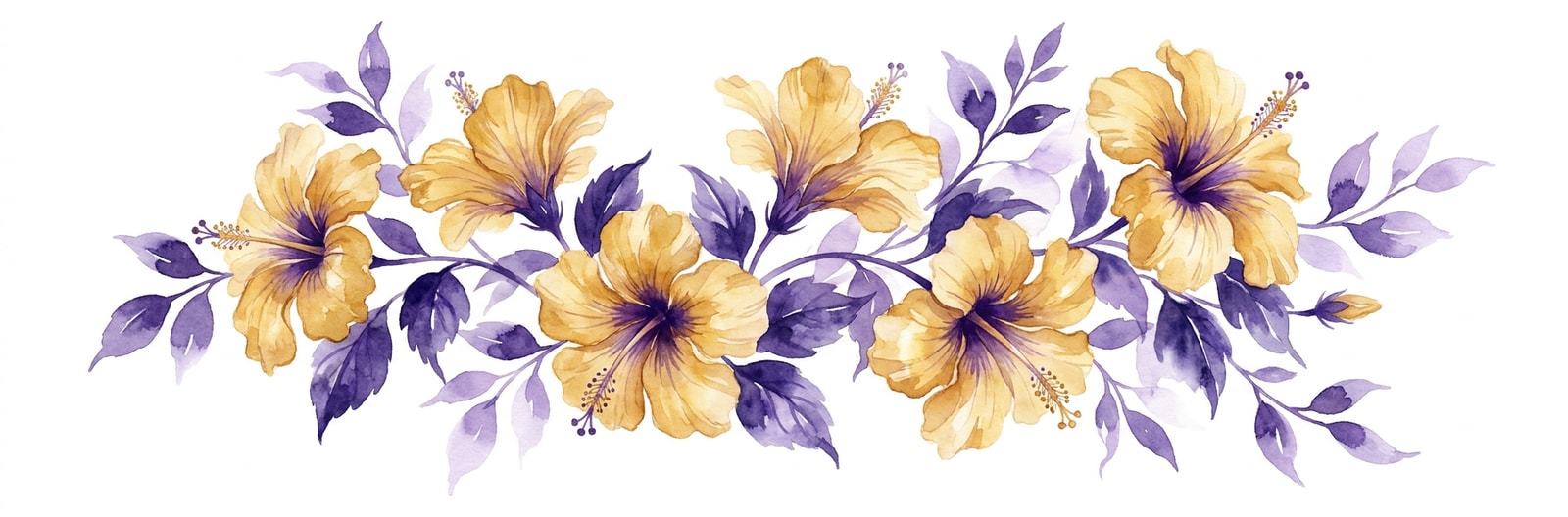 Hawaii state flower illustration